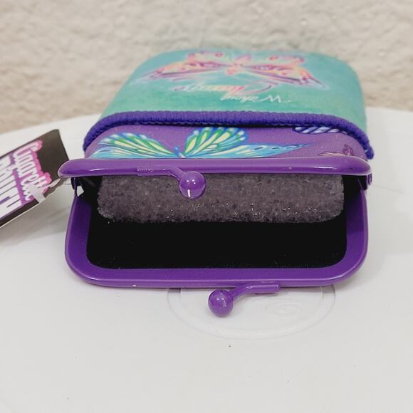 NWT Womens Cigarette Case for 100s Blue W/Out Change No Butterflies Twist Clasp - Picture 4 of 4